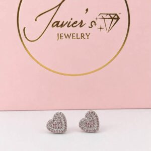 Aretes de corazón Zirconia